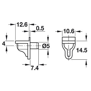 HAFELE 3kg Glass Shelf Support | Shelf Supports In Dar Tanzania