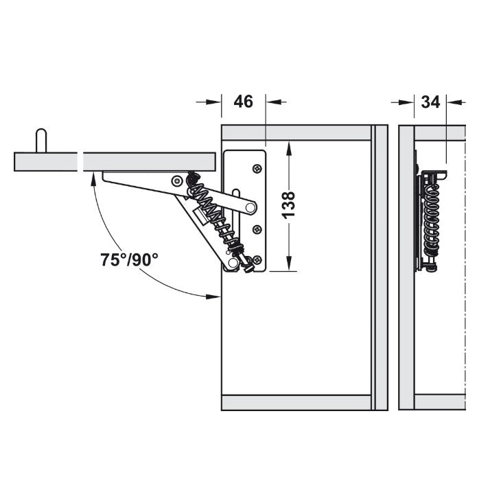 HAFELE Stay Flap Fitting 37245740 | Cabinet Stays in Dar Tanzania
