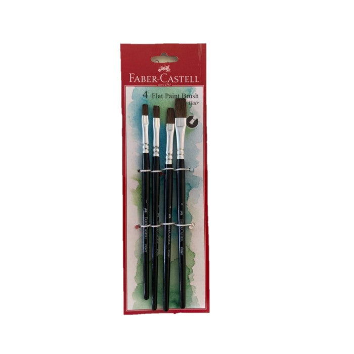 FABER CASTEL 4pc Flat Pony Hair Paint Brushes in Dar Tanzania