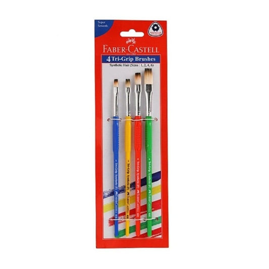 FABER CASTELL 4pc Tri-grip Flat Paint Brush in Dar Tanzania