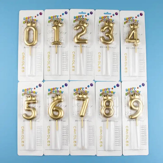 Metallic Number Candles With Crown | Candles in Dar Tanzania