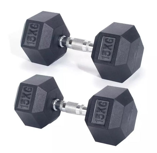 Chrome Hex 15 Kg Dumbbells | Dumbbells in Dar Tanzania