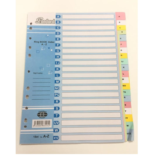 STANDARD A4 File Dividers Index A-Z | File separators in Dar Tanzania