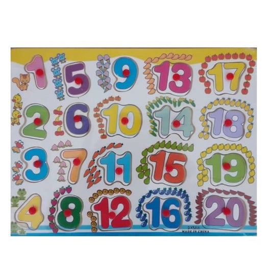 Colour Wooden Number Pegs | Educational Wooden Toys in Dar