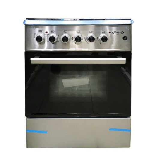 Venus vc6631 58x58cm Oven 3 Gas Burners 1 Electric Plate Cooker