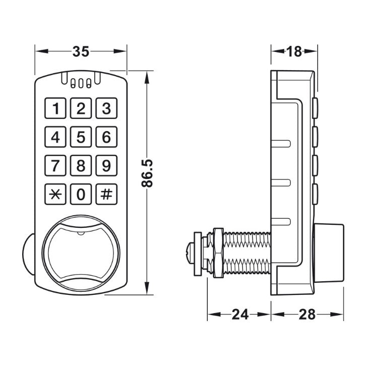 HAFELE 22512340 Pin Code Keypad Cam Lock in Dar Tanzania