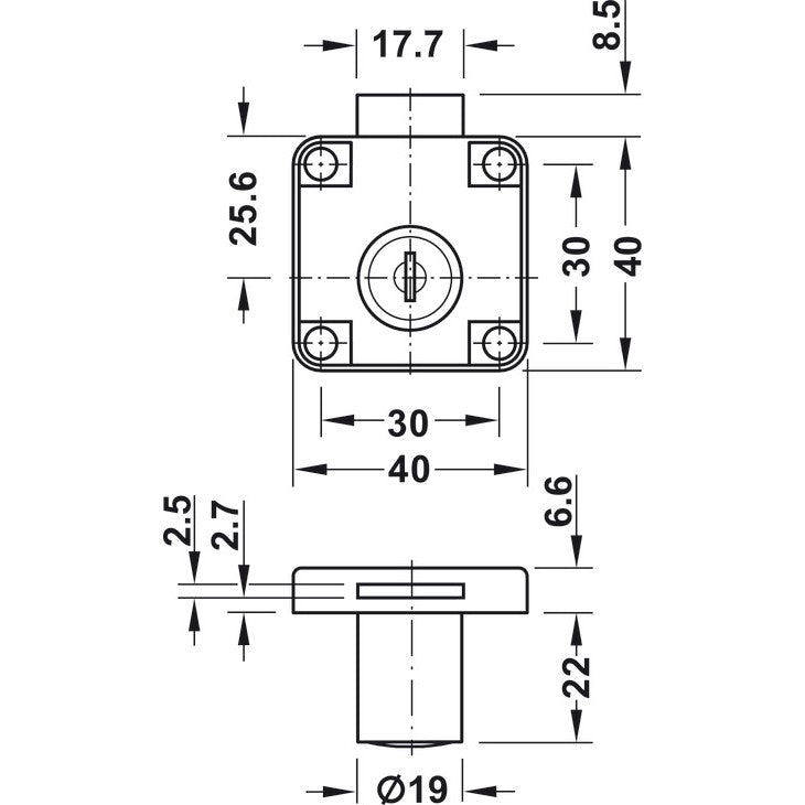 HAFELE Drawer Lock 25 mm 23238930 | Drawer locks in Dar Tanzania