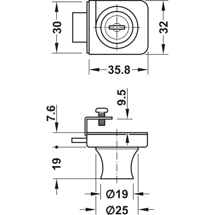 HAFELE Glass Door Deadbolt Lock 23320440 | Door locks in Dar Tanzania