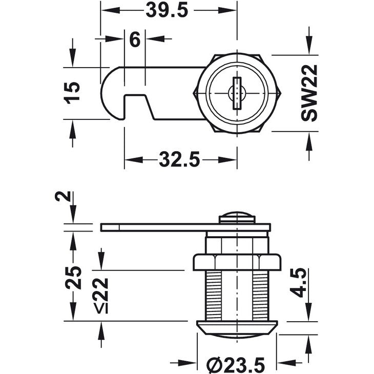 HAFELE Cam Lock With Hook | Hafele Cabinet Locks In Dar Tanzania
