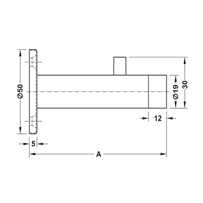 HAFELE Wall Mount Door Stop With Coat Hook 93712800 | Door Stops