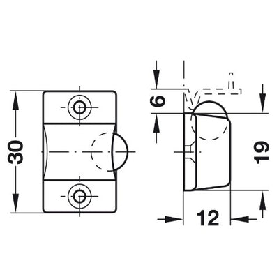 HAFELE Cabinet Ball Catch 24110718