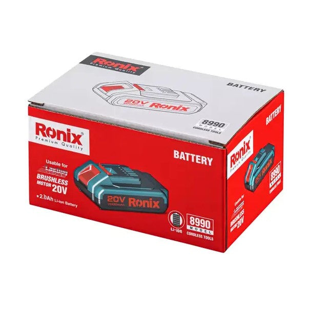 RONIX 20V 2.0Ah Lithium-Ion Battery Pack, 8990 | RONIX Tanzania