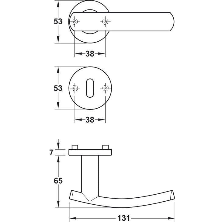 Hafele Door Handle Set 90392154 LDH4175 | Door handles in Dar Tanzania
