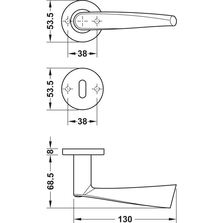 Hafele Door Handle Set 2179 | Door handles in Dar Tanzania