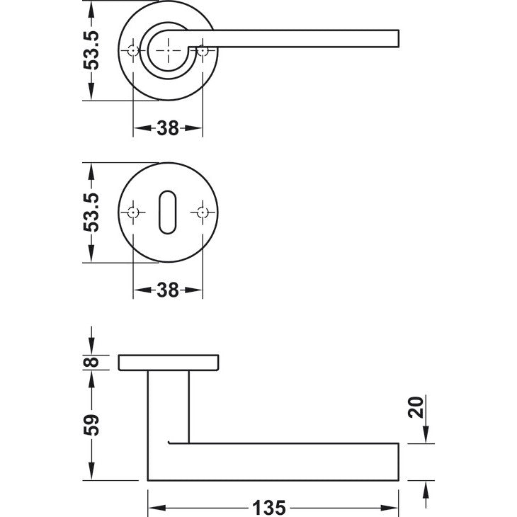 Hafele Door Handle Set 90392666 | Door handles in Dar Tanzania