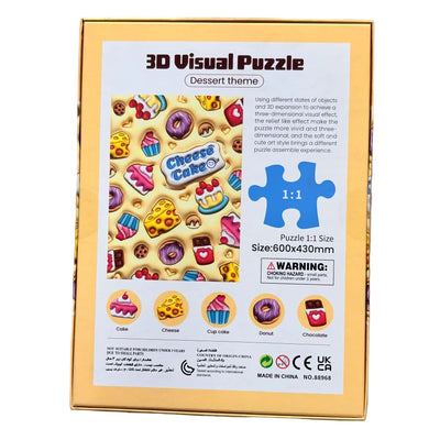 120pc Dessert Theme 3D Visual Jigsaw Puzzle