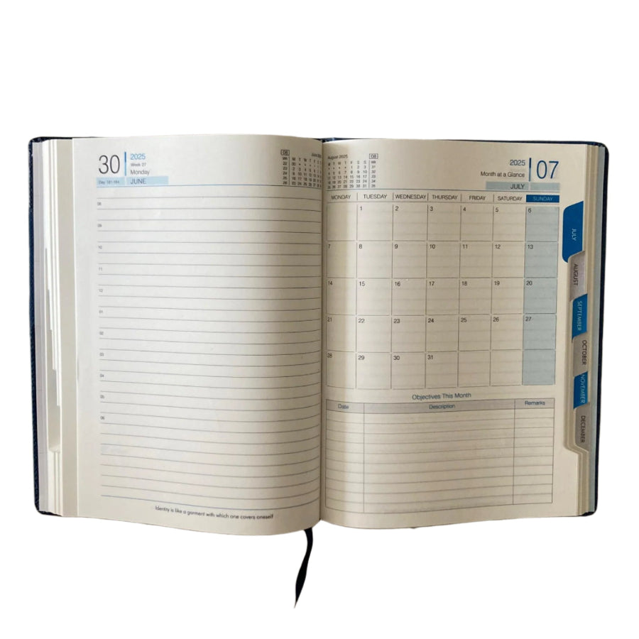 Soft Thick PU Blue B5 Diary 2025 | 2025 Diaries in Dar Tanzania