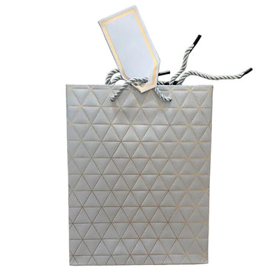 Grey with gold triangles Gift Bag A5 | Gift bags in Dar Tanzania