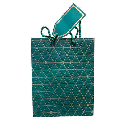 Green with gold triangles Gift Bag A5 | Gift bags in Dar Tanzania