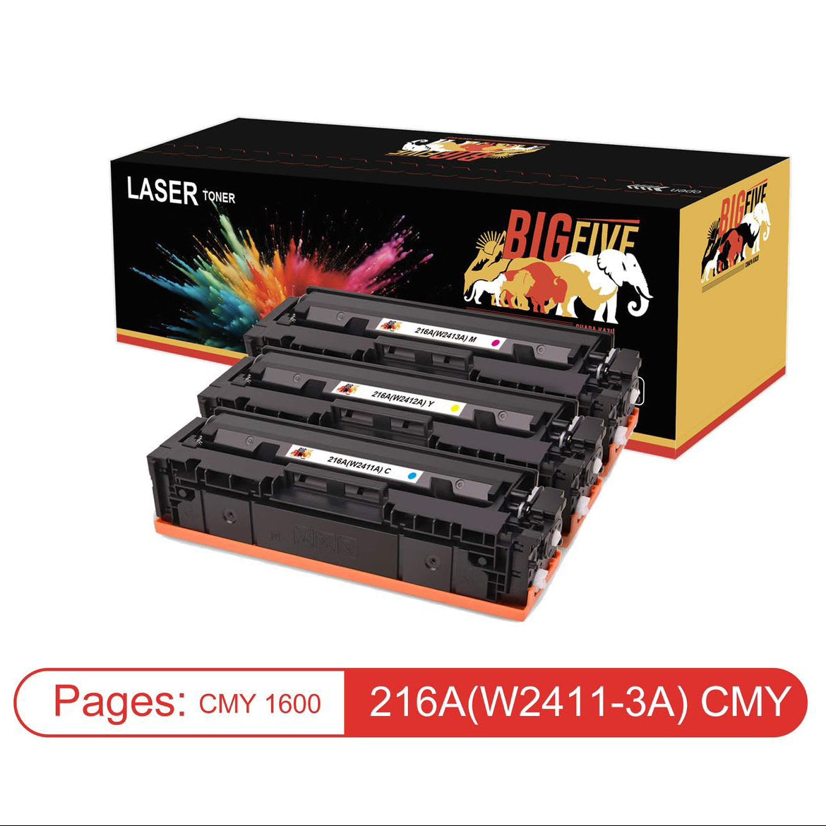 BIG FIVE Compatible Toner For HP 216A | W2410A, W2411A, W2412A, W2413A