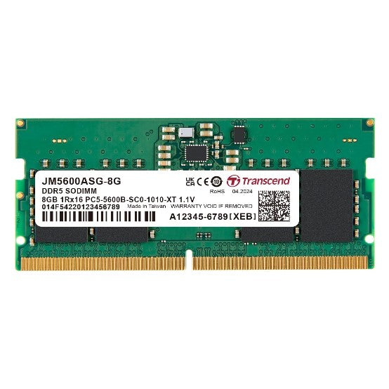 TRANSCEND 8GB DDR5-5600 RAM JM5600ASG-8G | DDR5 Ram in Dar Tanzania