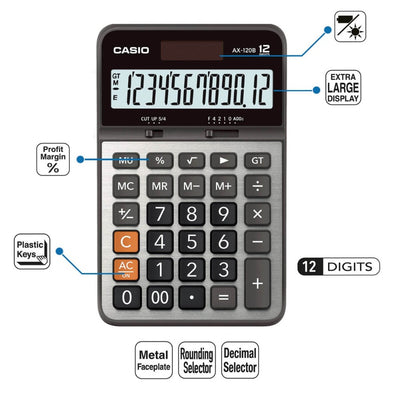 CASIO 12 Digit Calculator AX-120B | Calculators in Dar Tanzania