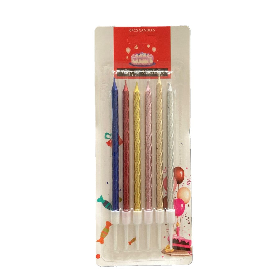 Metallic Spiral Birthday Candle 6pcs | Cake candles in Dar Tanzania