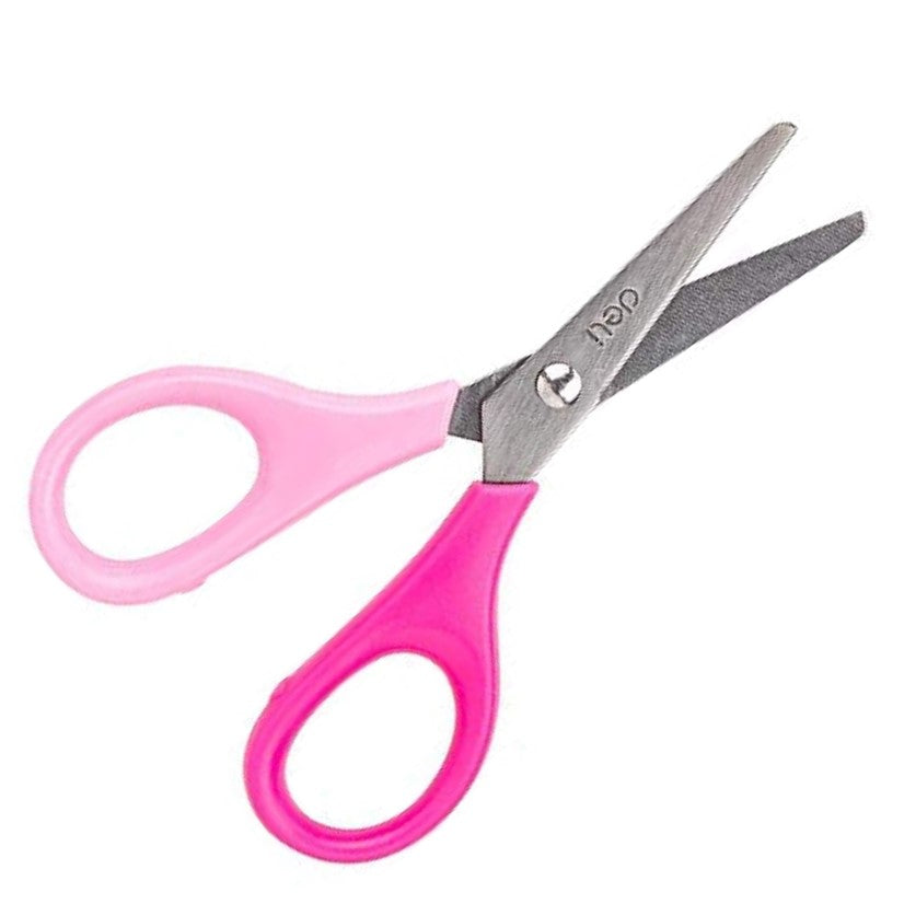 DELI Dual Color Kids 11.4cm Stainless Steel Blunt Tip Scissors