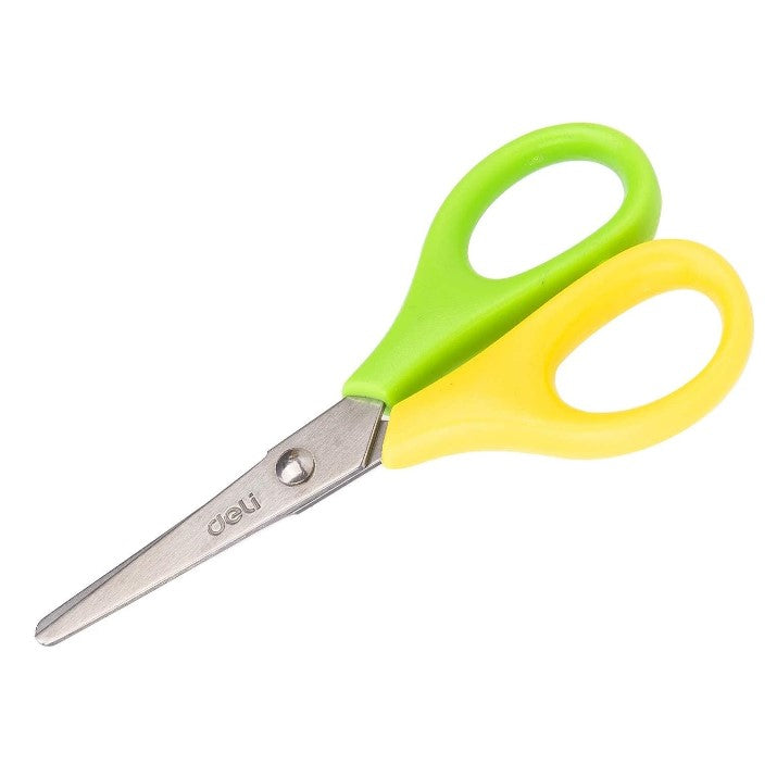 DELI Dual Color Kids 11.4cm Stainless Steel Blunt Tip Scissors