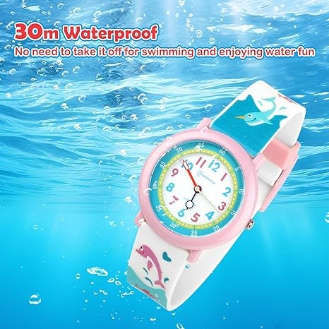 Girls Pink Blue Dolphin Silicone Watch | Kids watches in Tanzania