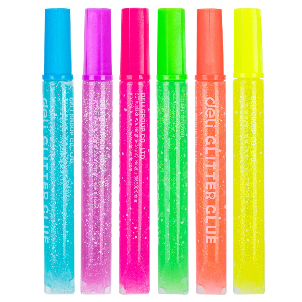 DELI Glitter Glue, 6pc Pack, EA71301 | Glitter glue in Dar Tanzania
