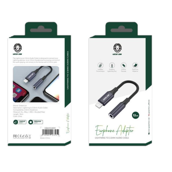 GREEN LION Earphones Adapter Lightning to Audio Jack 3.5mm | Tanzania