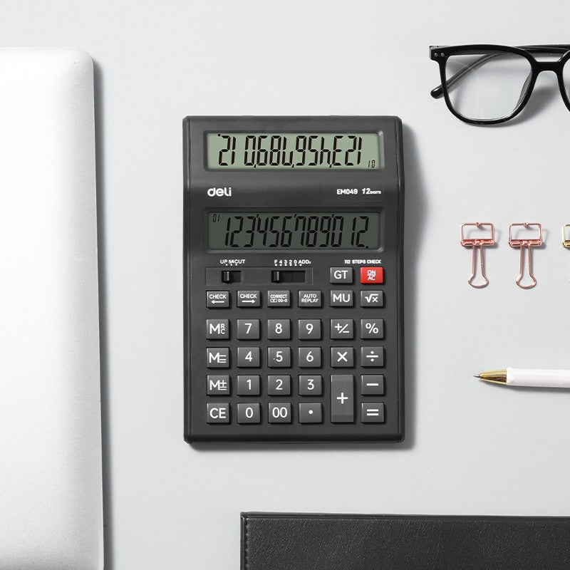 DELI 12 Digit, Dual Display Calculator, EM049 | Calculator in Tanzania