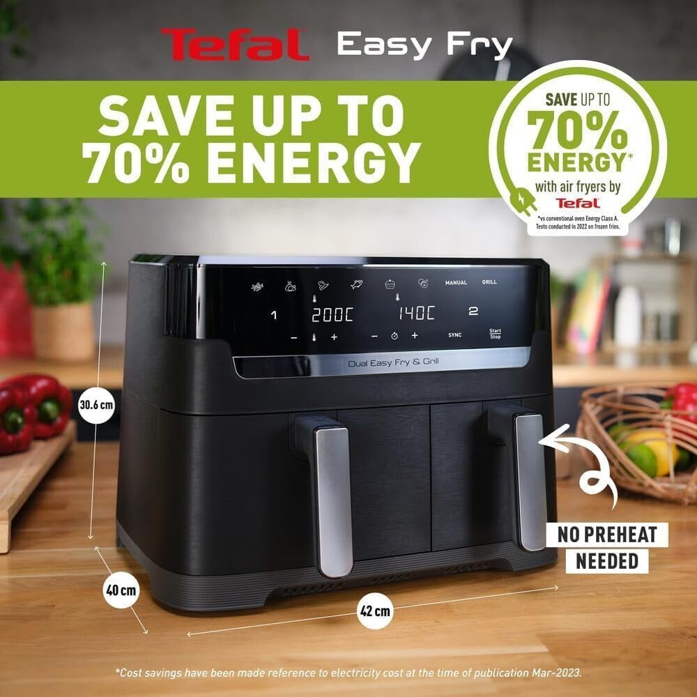 TEFAL Dual Easy Fry, 8.3L Air Fryer EY901840 | Airfryer in Tanzania