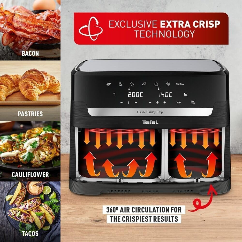 TEFAL Dual Easy Fry, 8.3L Air Fryer EY901840 | Airfryer in Tanzania