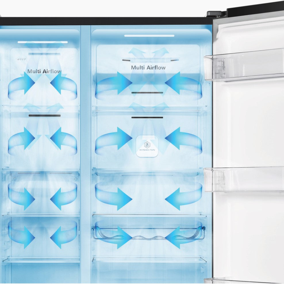 HISENSE 508 Lt Cross Door Pink Fridge with Water Dispenser H670DP-WD