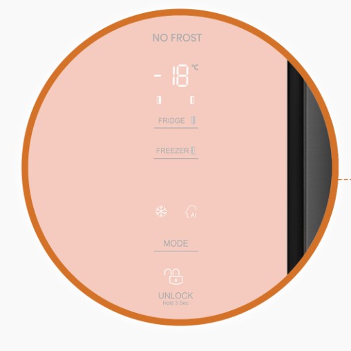 HISENSE 508 Lt Cross Door Pink Fridge with Water Dispenser H670DP-WD