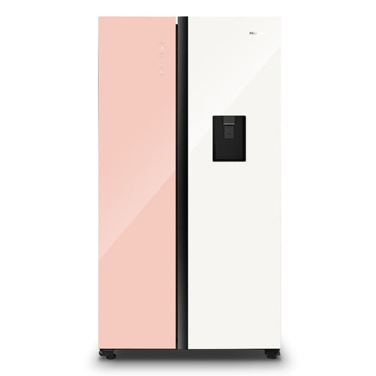 HISENSE 508 Lt Cross Door Pink Fridge with Water Dispenser H670SDP-WD