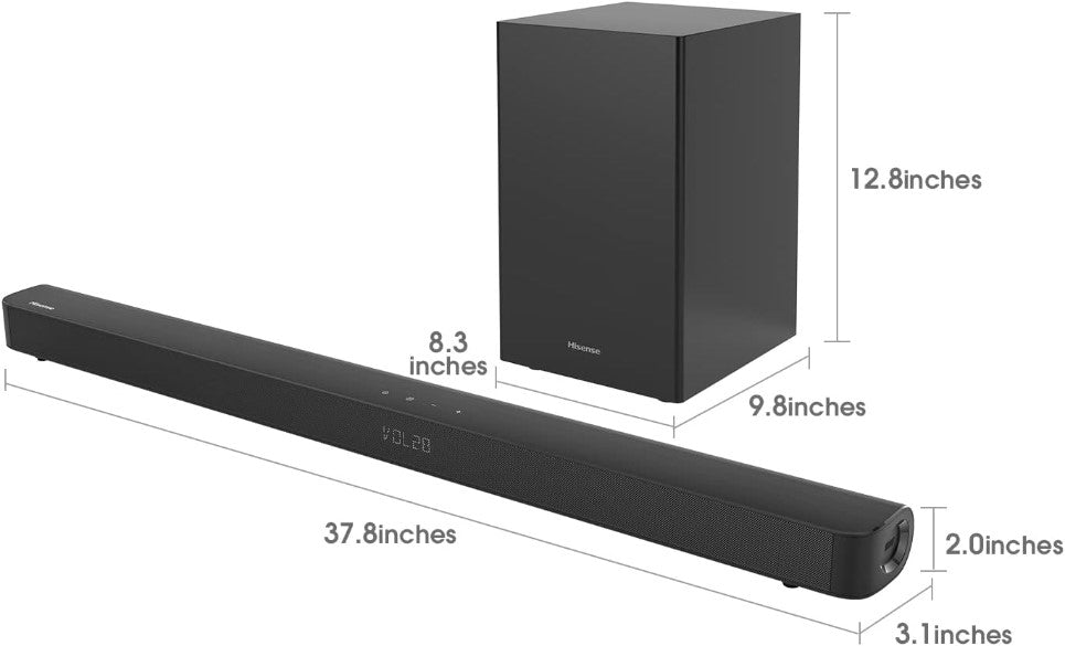 HISENSE HS212F 120w Sound Bar & Wireless Subwoofer | Dar Tanzania
