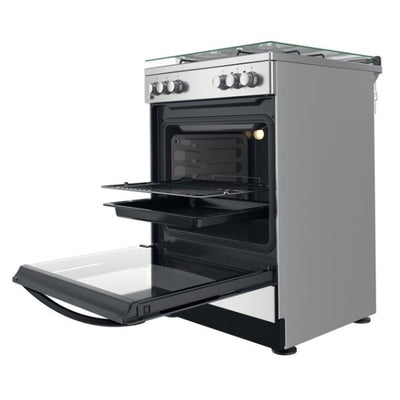 INDESIT is67m5kcx, 60cm, 3 Gas, 1 Electric plate, Electric Oven Cooker