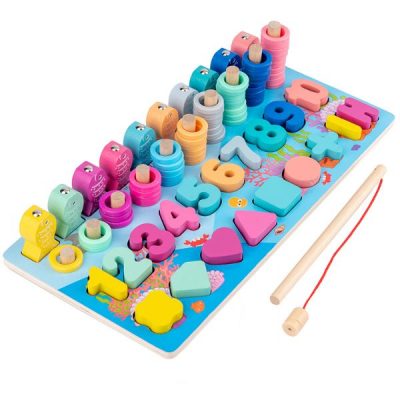 MONTESSORI 5 in 1 Fishing Log Board | Educational toys in Tanzania