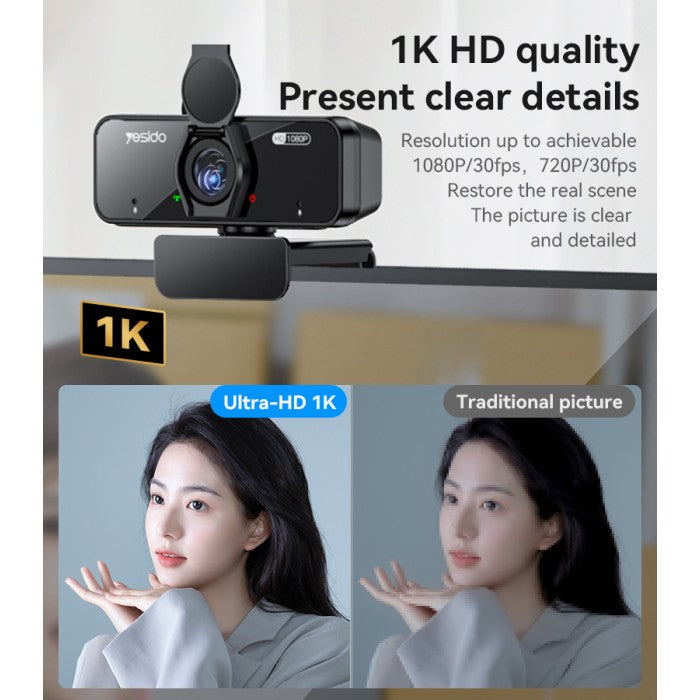 YESIDO 1080p, Built-in Mic, USB Webcam, KM13 | Webcam in Tanzania