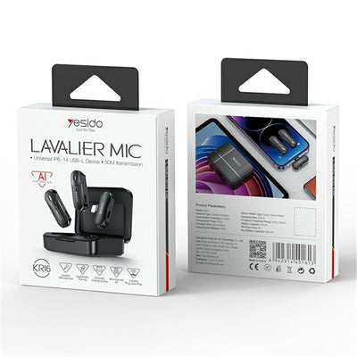 YESIDO KR17 Lavalier 2pc Wireless Microphones | Mic in Dar Tanzania