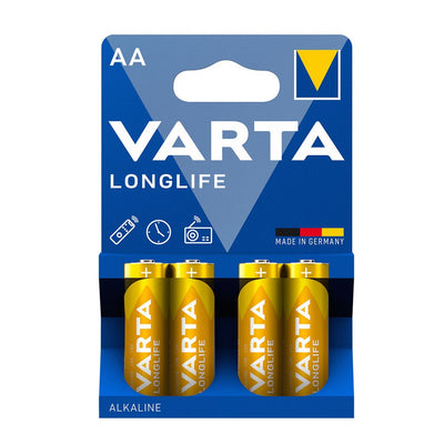 VARTA Longlife 7377 AA Alkaline Battery, 4pc | Batteries in Tanzania