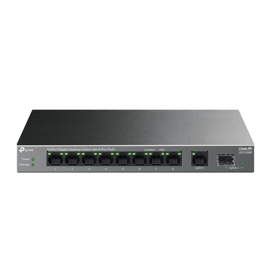 TP-LINK 10-Port Gigabit Desktop Switch With 8-Port PoE+, LS1210GP