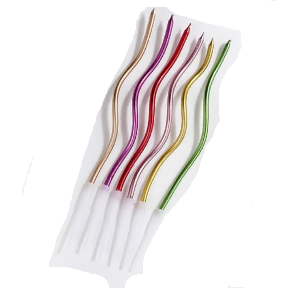Curvy Birthday Candle 6pc Set | Twist candles in Dar Tanzania