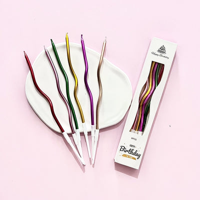 Curvy Birthday Candle 6pc Set | Twist candles in Dar Tanzania
