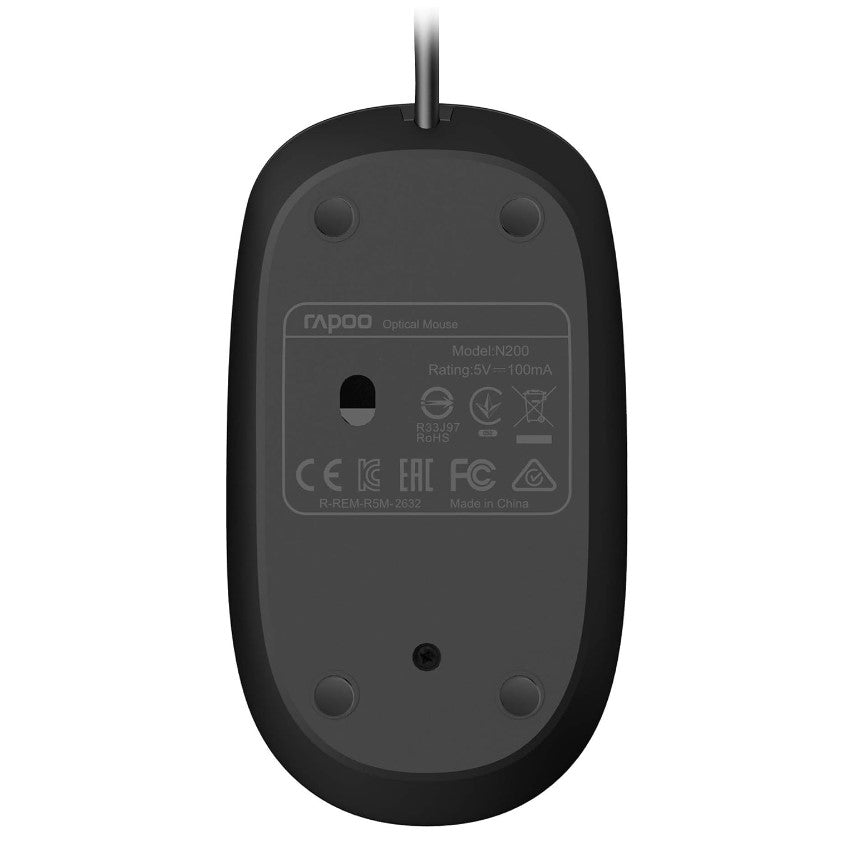 Rapoo N200 Wired Mouse | PC Mouse in Tanzania