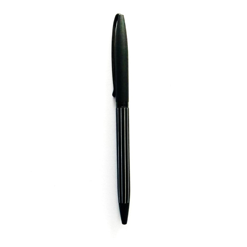 Lightweight Black Twist Silver Stripe Executive Pen in Dar Tanzania