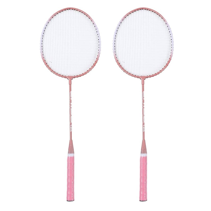 Light pink badminton rackets set